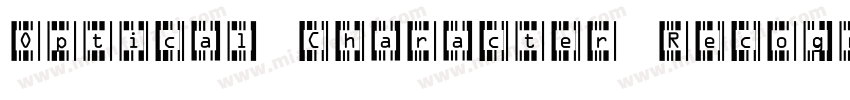 Optical Character Recognition Font字体转换